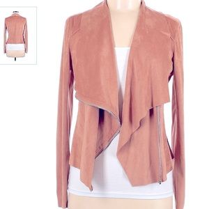 BLANK NYC Faux Suede Drape Front Jacket-Size XXL